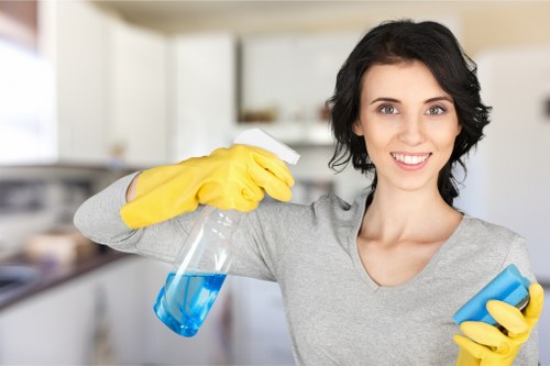 Turnover cleaning tasks in a guest bathroom and kitchen setting
