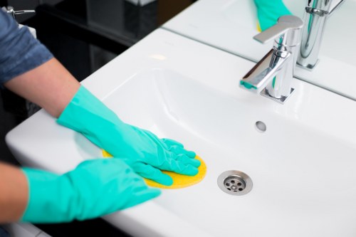 Detailed bathroom cleaning for a Swisscottage rental handover
